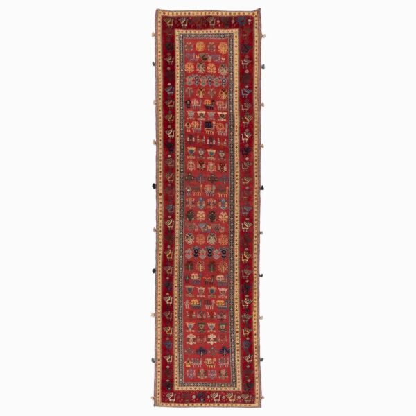 Vintage Persian Wool Kilim Rug Runner Handwoven in Sirjan