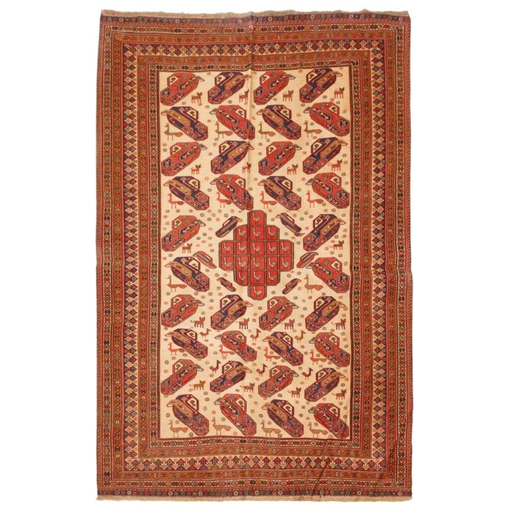 Persian Wool Kilim Rug Handwoven in Fars Traditional Nazli ShopiPersia