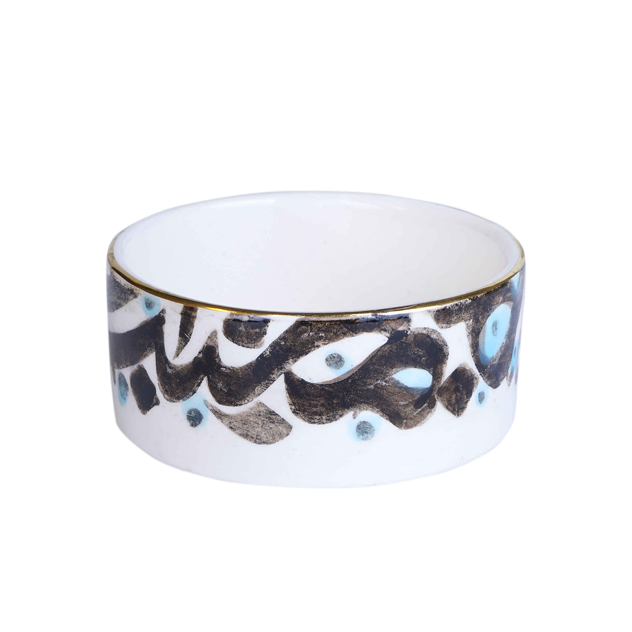 Handmade Decorative White Pottery Bowl Model Neveshte