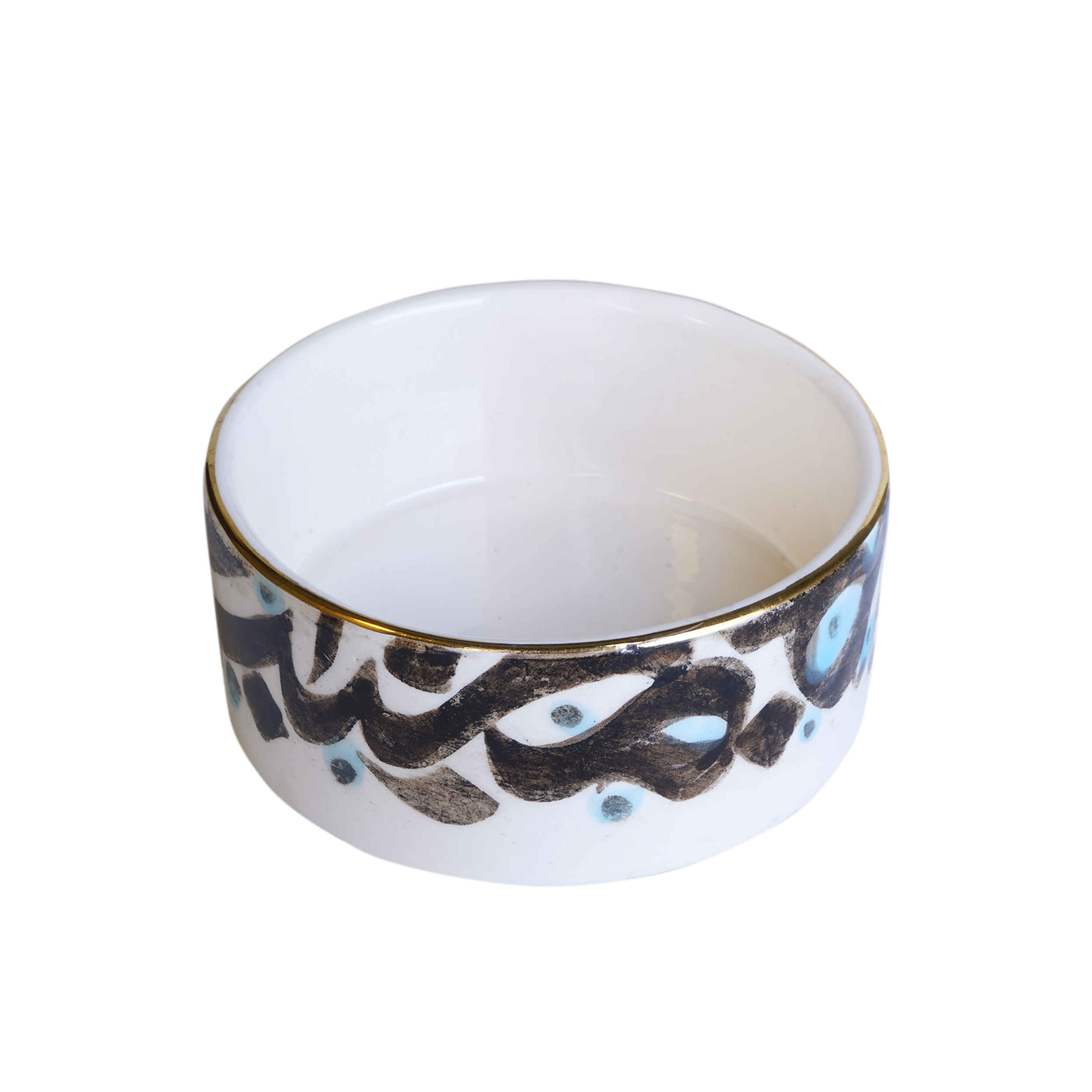 Handmade Decorative White Pottery Bowl Model Neveshte