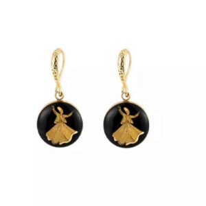 Women's Black Drop Earrings Model Sama Dance