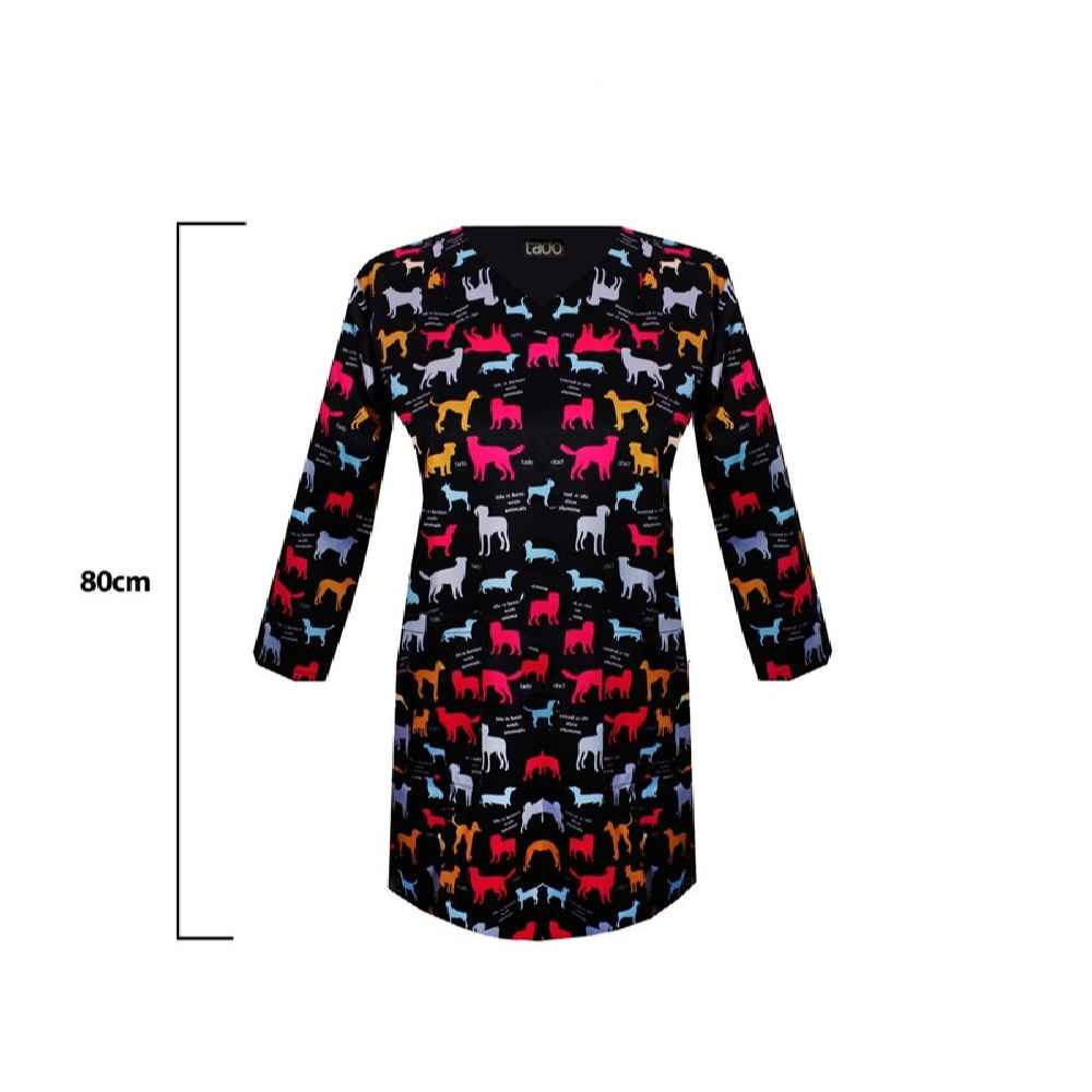 Women’s Black Vet Scrub Top – Chic & Practical