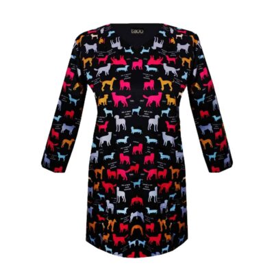 Women’s Black Vet Scrub Top – Chic & Practical
