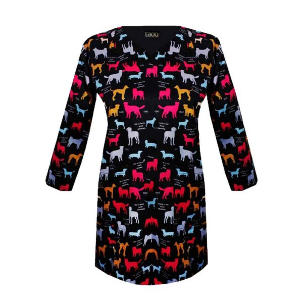 Women's Black Vet Scrub Top – Chic & Practical