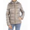Puffer Jacket for Women Long Sleeve Zipper with Hood Fateh