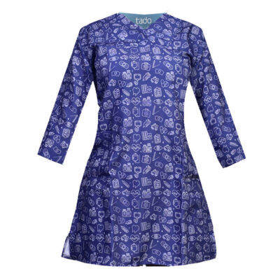 Women’s Blue Hospital Scrub Top – Fresh & Reliable