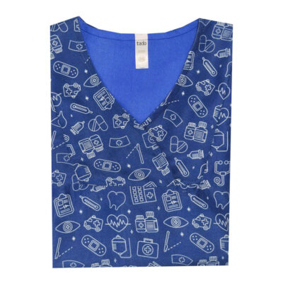 Women’s Blue Hospital Scrub Top – Fresh & Reliable