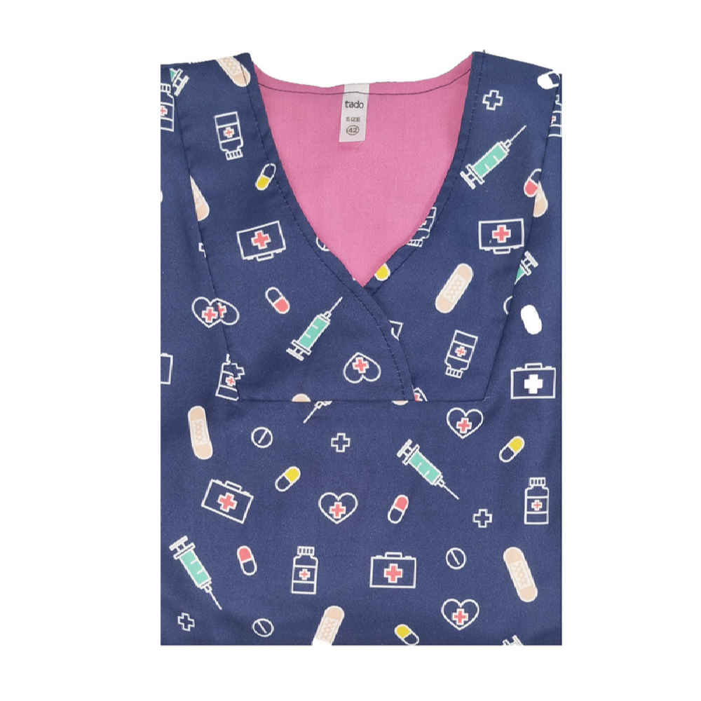 Women’s Blue Medical Scrub Top – Vibrant & Functional