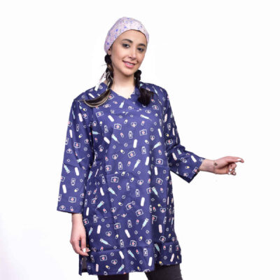 Women’s Blue Medical Scrub Top – Vibrant & Functional