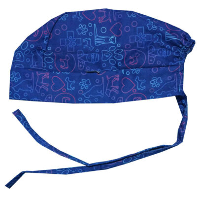Women’s Blue Veterinarian Scrub Top & Cap Set – Professional & Coordinated