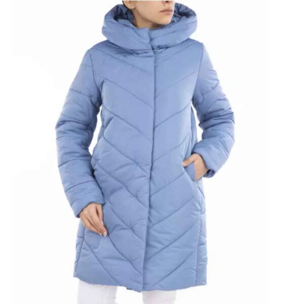 Puffer Jacket for Women Long Sleeve Zipper with Hood Bahar