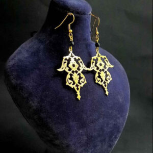 Persian Brass Dangle Earrings Model Eslimi