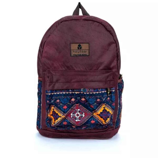 Persian Ethnic Backpack for Women Model Maroon