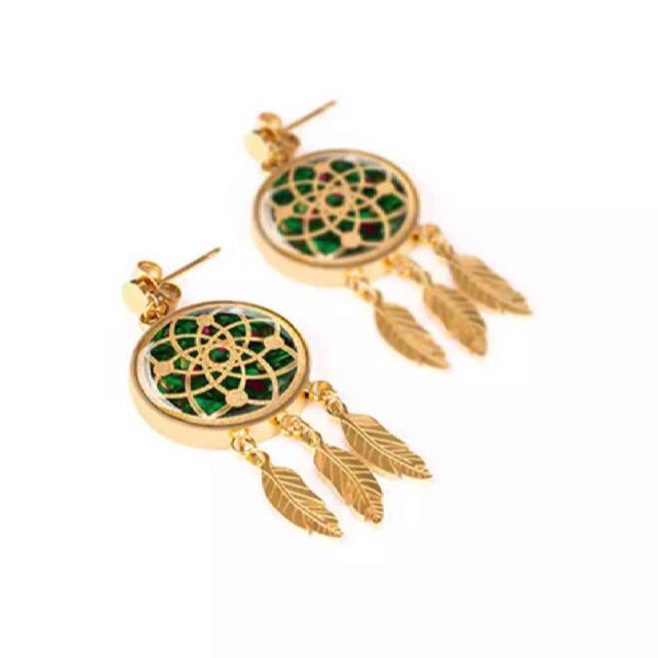 Gold Plated Earring for Women Dream Catcher