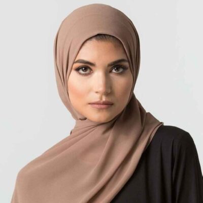 Light Brown Chiffon Shayla Hijab for Women
