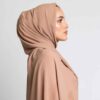 Light Brown Chiffon Shayla Hijab for Women