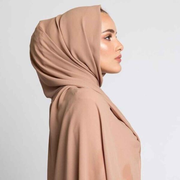 Light Brown Chiffon Shayla Hijab for Women