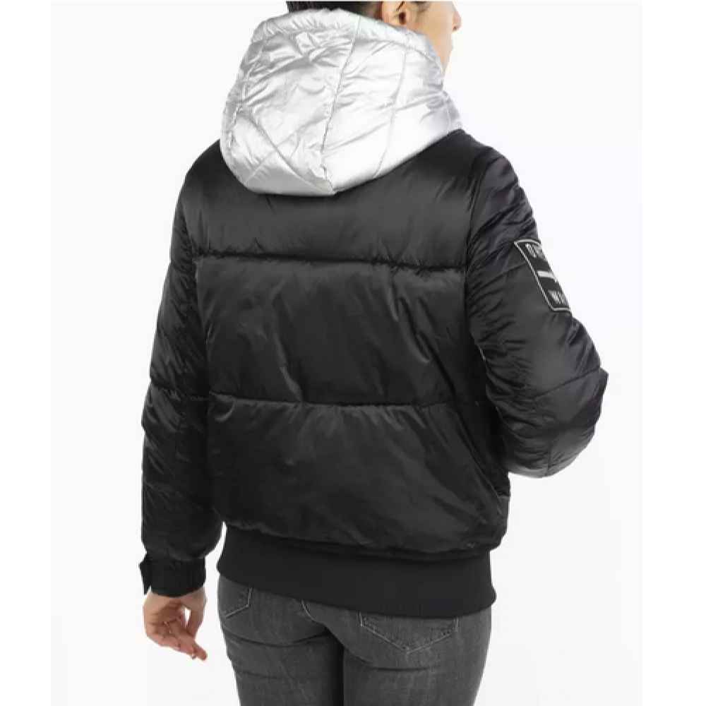 Puffer Jacket for Women Long Sleeve Zipper with Hood