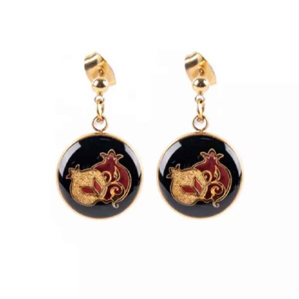 Persian Earrings Gold  Plated for Women Pomegranate Yalda