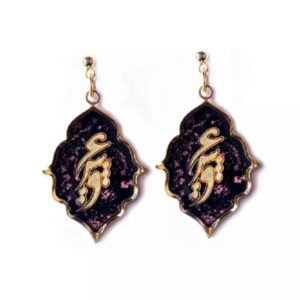 Women's Purple Drop Earrings Model Eshgh