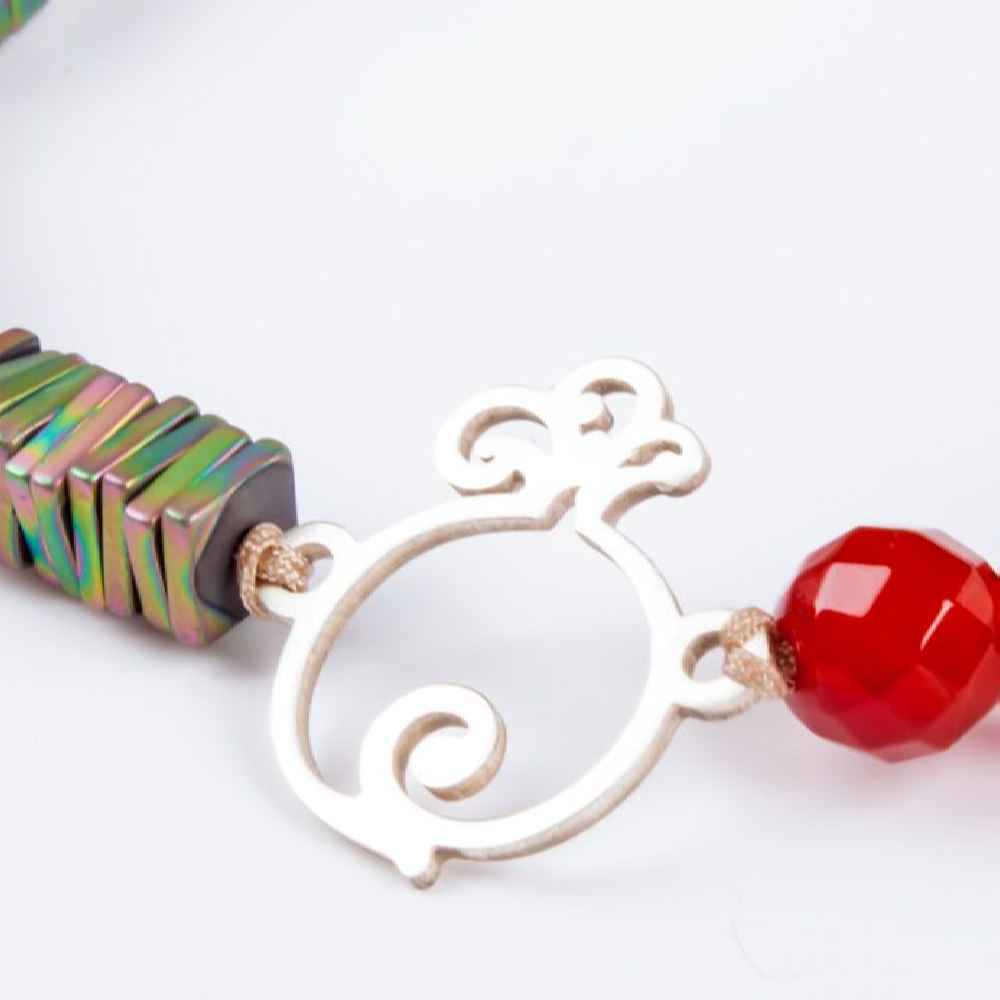 Persian Silver Beaded Bracelet for Women – Pomegranate Model