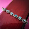Silver Bracelet with Turquoise Gemstone for Women Gol