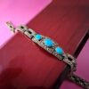 Silver Bracelet with Turquoise Gemstone for Women Hiva