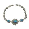 Silver Bracelet with Turquoise Gemstone for Women Nina