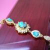 Silver Bracelet with Turquoise Gemstone for Women Nina