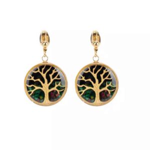 Persian Earrings Gold  Plated for Women Tree of Life