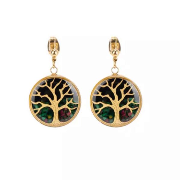 Persian Earrings Gold  Plated for Women Tree of Life