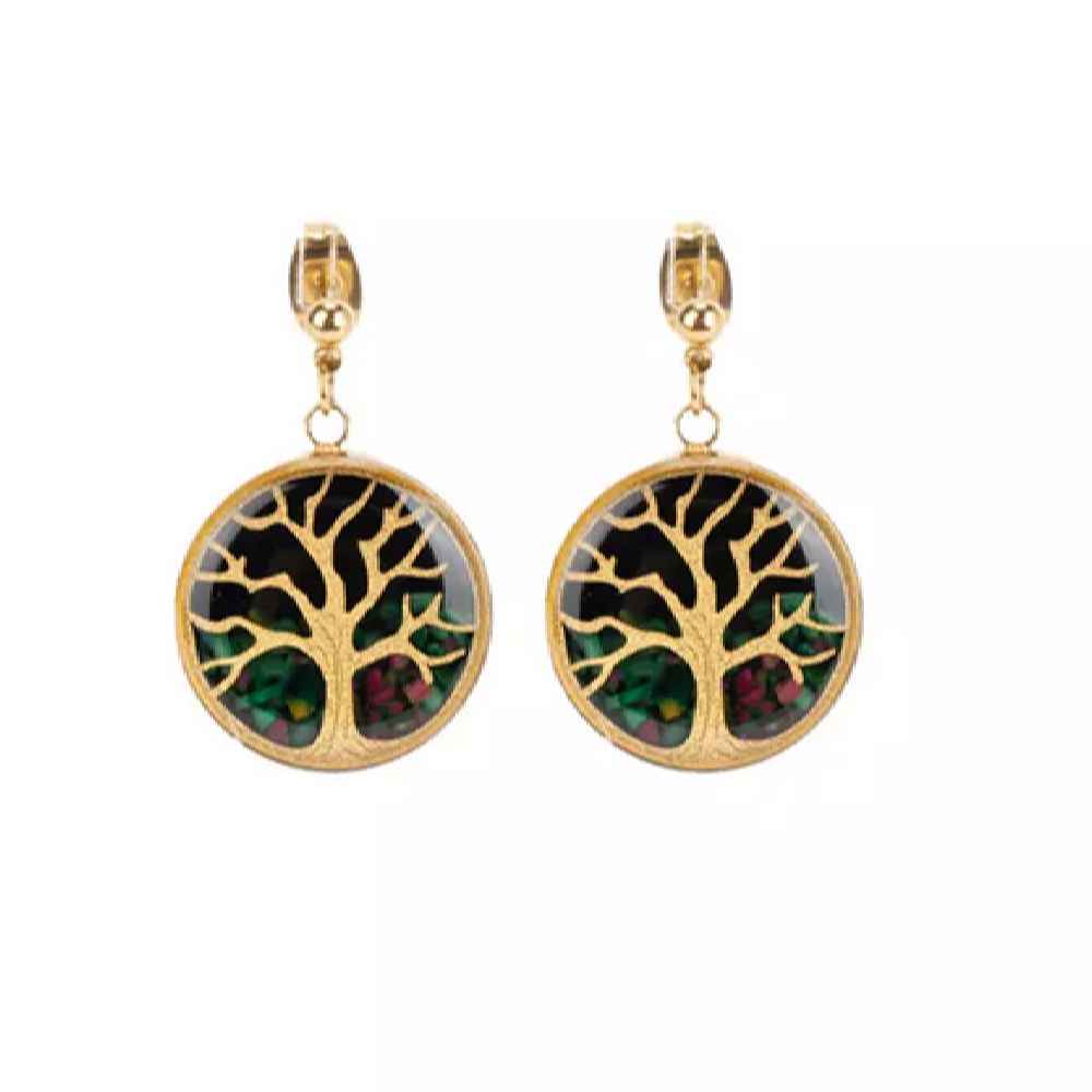 Persian Earrings Gold  Plated for Women Tree of Life