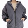 Puffer Jacket for Women Long Sleeve Zipper with Hood