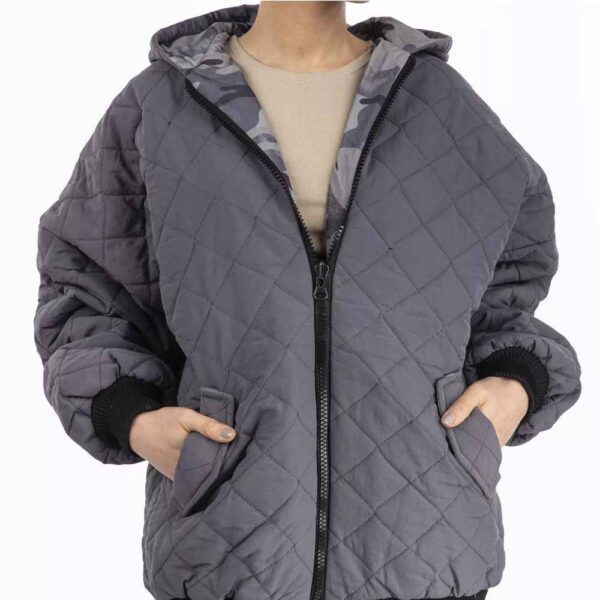 Puffer Jacket for Women Long Sleeve Zipper with Hood