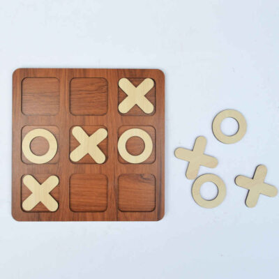 Wooden Tic Tac Toe Board Game – Classic Strategy with Elegant Design