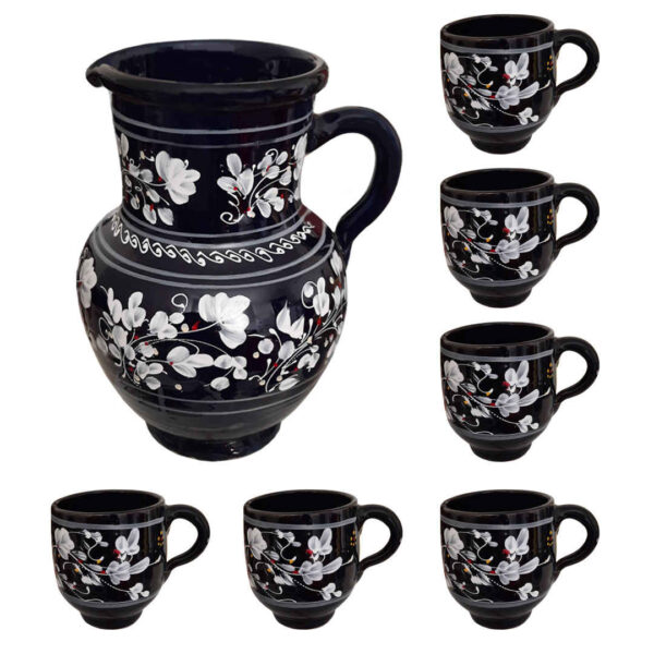 Handmade Ceramic Pitcher & Cup Set