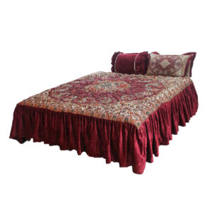 Red Traditional Cotton Bedspread