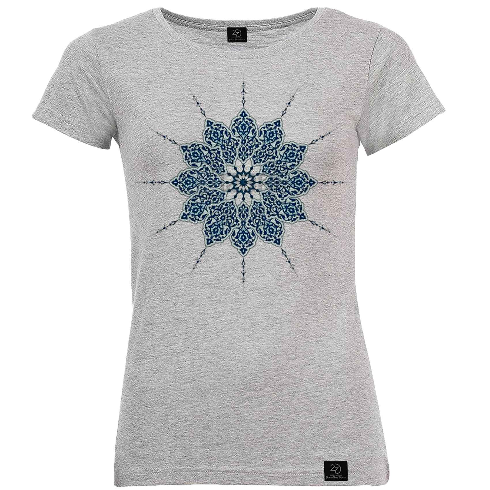 Persian Cotton Gray T-Shirt Model Rima