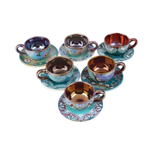 Persian Teacup Set with Saucer - Victoria Ceramic Design