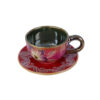 Persian Teacup Set with Saucer - Rose Ceramic Design