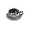 Persian Teacup Set with Saucer - Green Ceramic Design