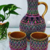 Set of Handcrafted Persian Pottery Pitcher & Cups Mandana
