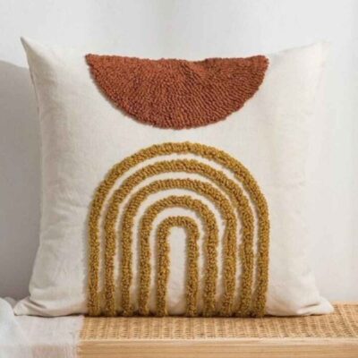 Punch Needle Cushion Cover – Embroidered Abstract Pattern Nila