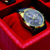 2-Tier Watch and Jewelry Box with Synthetic Leather and Suede Lining