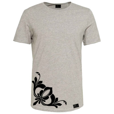 Persian Gray Cotton T-Shirt Model Daniel