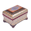 Handcrafted Wooden Jewelry Box with Persian Khatam Floral Design