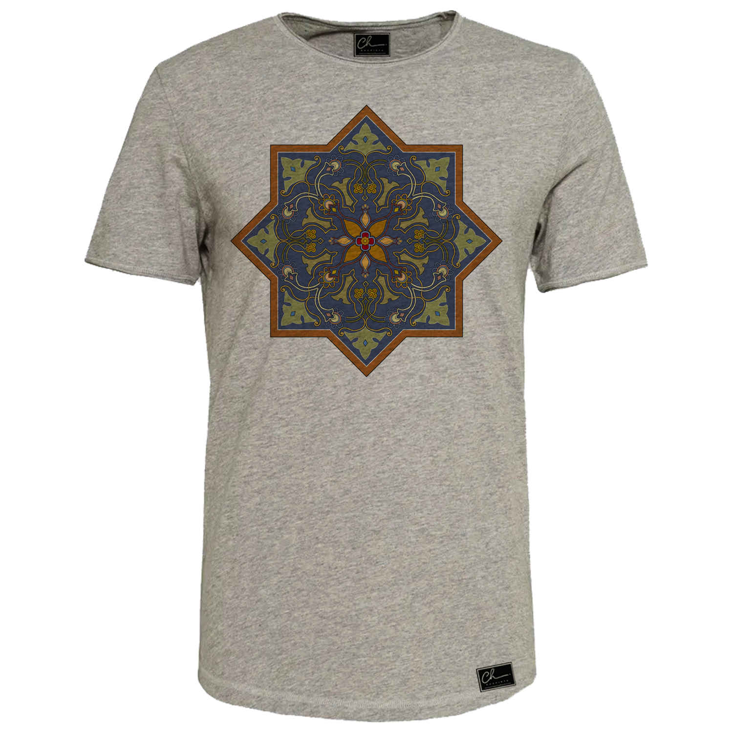 Persian Gray Cotton T-Shirt Model Dara
