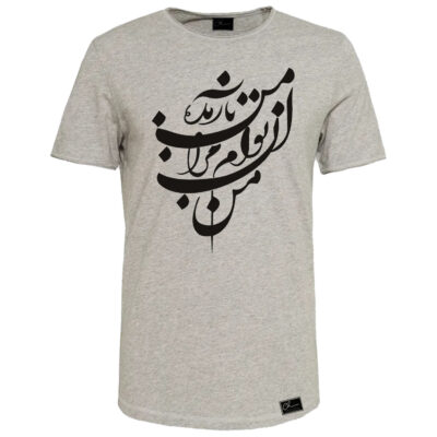 Persian Gray Cotton T-Shirt Model Arezoo