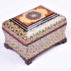 Handcrafted Wooden Jewelry Box with Persian Khatam Floral Design