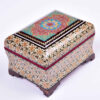 Handcrafted Wooden Jewelry Box with Persian Khatam Floral Design